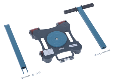 Steel Multi Direction Machinery Skate 12 In. Length x 12 In. Width x 3-1/2 In. Height 2,200 Lb. Capacity Blue and Gray